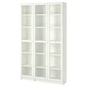 IKEA BILLY БИЛЛИ / OXBERG ОКСБЕРГ, шкаф книжный со стеклянными дверьми, белый, 120x30x202 см 692.818.04 фото thumb №1