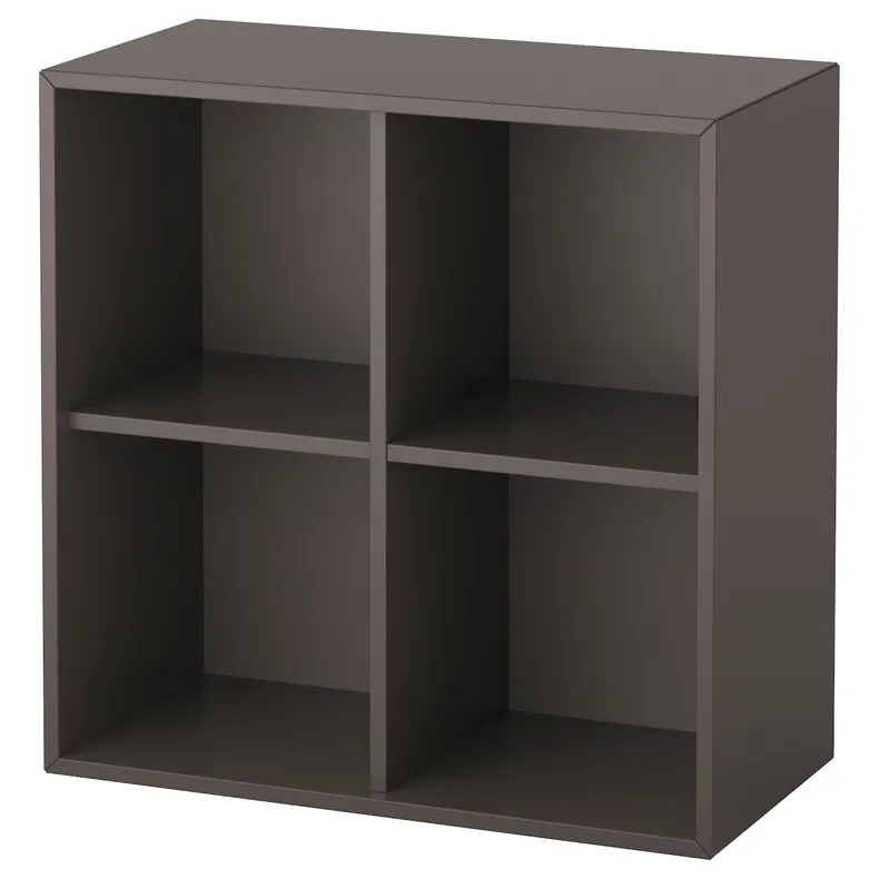 IKEA EKET ЭКЕТ, шкаф с 4 отделениями, тёмно-серый, 70x35x70 см 003.345.36 фото №1