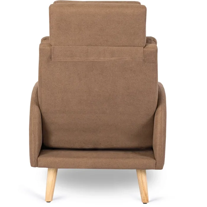 Кресло мягкое с подставкой для ног MEBEL ELITE HENRY, ткань: коричневый фото №12
