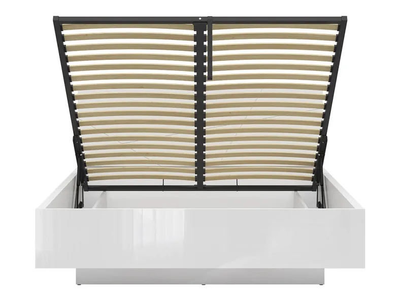 BRW Комплект: ліжко з підйомним механізмом та нішею для зберігання 160х200 см BRW FORN білий глянець + матрац CERES LOZ/160/B+CERES-BIP фото №4