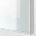 IKEA BESTÅ БЕСТО, шкаф для ТВ, комбин / стеклян дверцы, Дуб, окрашенный в белый цвет, и глянцевое белое прозрачное стекло, 180x42x192 см 894.887.90 фото thumb №3