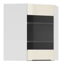 BRW Угловой кухонный шкаф Sole L6 60 см с витриной правый магнолия жемчуг, альпийский белый/жемчуг магнолии FM_GNWU_60/72_PV-BAL/MAPE фото thumb №2