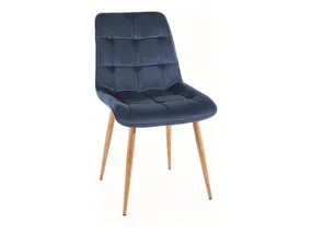 Кухонный стул SIGNAL CHIC D Velvet, Bluvel 86 - темно-синий фото