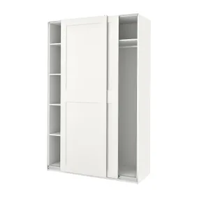 IKEA PAX ПАКС / GRIMO ГРІМО, гардероб, білий/білий, 150x66x236 см 994.297.81 фото