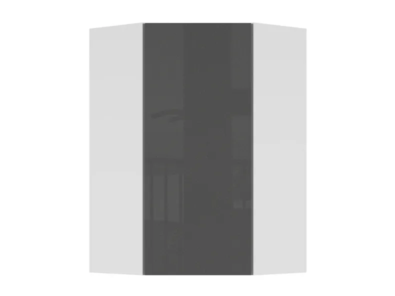 BRW Верхний кухонный гарнитур Tapo Special 60 см угловой левый антрацит экрю, альпийский белый/антрацитовый экрю FK_GNWU_60/95_L-BAL/ANEC фото №1
