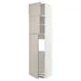 IKEA METOD МЕТОД, висока шафа для холодиль, 3 дверцят, білий / стенсундський бежевий, 60x60x240 см 594.631.64 фото