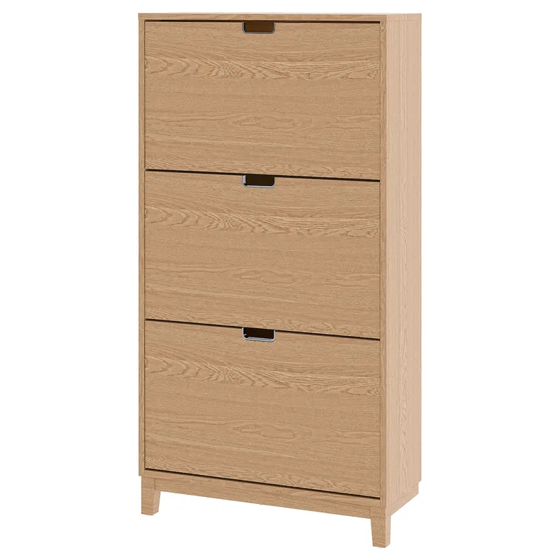 IKEA STÄLL СТЭЛЛ, галошница,3 отделения, дуб, 79x29x148 см 005.302.26 фото №1