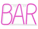 BRW Неоновий настінний світильник Bar LED рожевий 093800 фото thumb №1