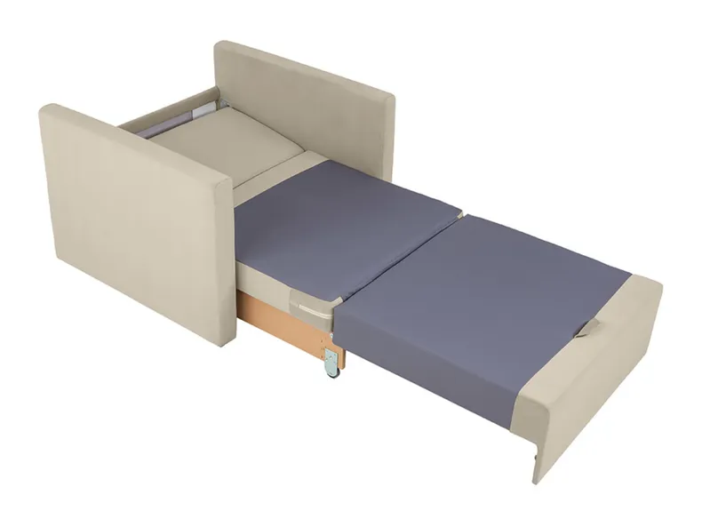 BRW Односпальный диван-кровать Bunio с ящиком для хранения бежевый, Тринити 03 Бежевый SO2-BUNIO-1FBK-G2_BCF516 фото №4