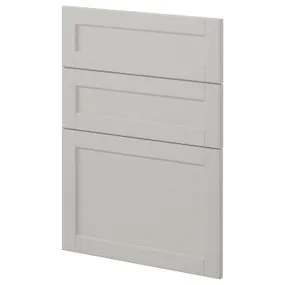 IKEA METOD МЕТОД, 3 фасада для посудомоечной машины, Лерхиттан светло-серый, 60 см 494.498.85 фото