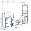 IKEA HAUGA ХАУГА, комбінація шаф для телевізора, сірий, 277x46x199 см 393.884.39 фото thumb №6