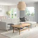 IKEA LANDSKRONA ЛАНДСКРУНА, 4-местный диван с козеткой, Окрашенный бежевый / дерево 494.353.36 фото thumb №2