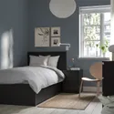 IKEA MALM МАЛЬМ, каркас кровати+2 кроватных ящика, черно-коричневый / Лонсет, 90x200 см 790.327.34 фото thumb №2