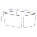 IKEA KUGGIS КУГГІС, коробка, прозорий чорний, 13x18x8 см 605.685.08 фото thumb №7