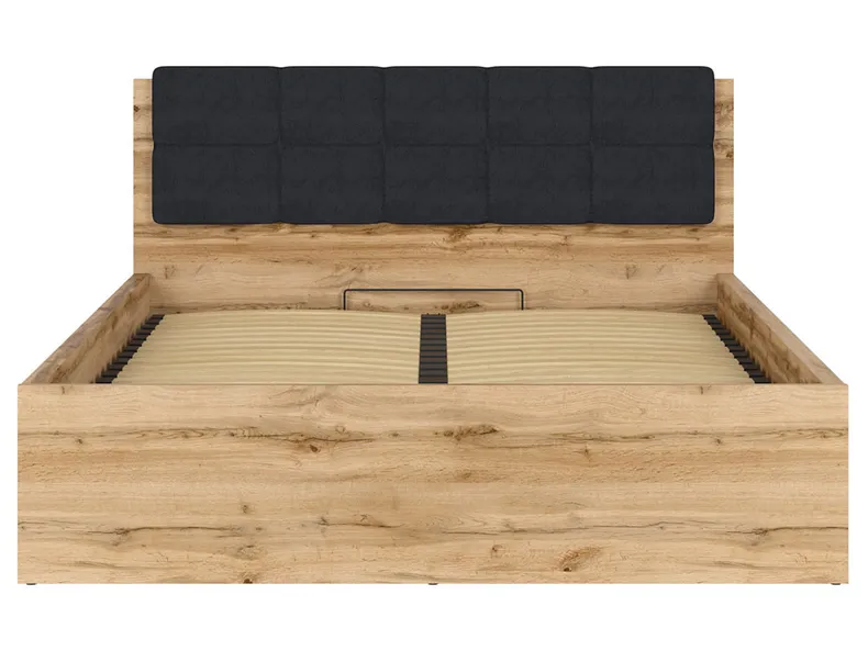 BRW Кровать Tetrix 160x200 с рамой и ящиком для хранения дуб wotan, дуб вотана LOZ/160/B-DWO фото №15