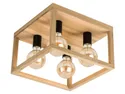 BRW Kago 4-точечный деревянный потолочный светильник бежевый 075212 фото thumb №2