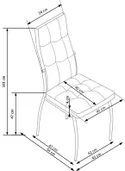 Кухонний стілець HALMAR K416 сірий оксамит фото thumb №3