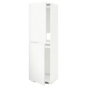 IKEA METOD МЕТОД, висока шафа для холодильнка / морозил, білий / Voxtorp матовий білий, 60x60x200 см 091.113.72 фото