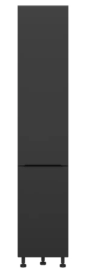 BRW Кухонна шафа Sole L6 висотою 40 см з вантажним кошиком чорний матовий, чорний/чорний матовий FM_DC_40/207_CC-CA/CAM фото