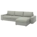 IKEA KIVIK КІВІК, 4-місний диван із кушеткою, Гарматний світло-зелений 994.847.82 фото thumb №1