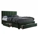 Двуспальная кровать HALMAR С ящиками Grace 160x200 см темно-зеленый фото thumb №1