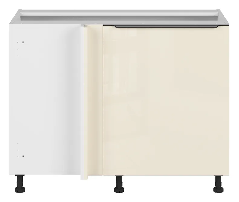BRW Sole L6 левый угловой кухонный шкаф магнолия жемчуг строит угловой 125x82 см, альпийский белый/жемчуг магнолии FM_DNW_125/82/65_L/B-BAL/MAPE фото №1