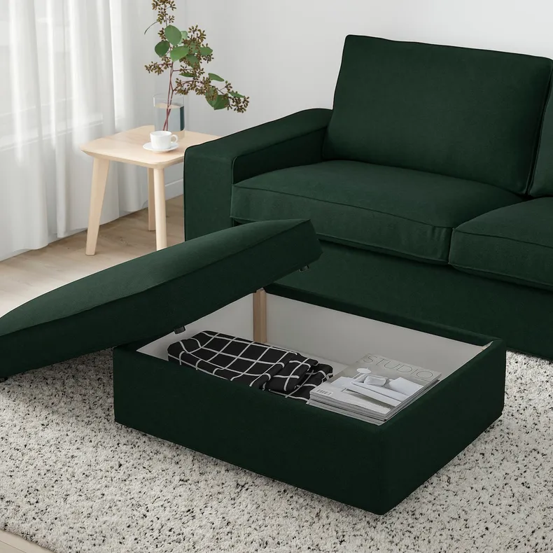 IKEA KIVIK КІВІК, підставка для ніг із відділ д/збер, Талміра темно-зелена 294.847.52 фото №2