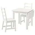 IKEA NORDVIKEN НОРДВІКЕН / NORDVIKEN НОРДВІКЕН, стіл+2 стільці, білий / білий, 74 / 104x74 см 193.050.77 фото thumb №1