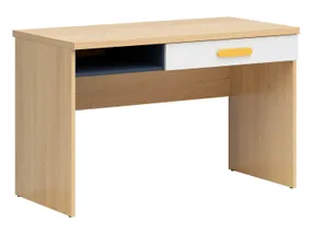 Письмовий стіл BRW Wesker, 120х59 см, дуб польський/синій/білий глянець BIU1S-DANA/UG/BIP фото