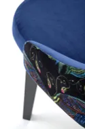 Кухонний стілець HALMAR ENDO чорний/темно-синій фото thumb №9