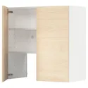 IKEA METOD МЕТОД, настінн шаф д / витяжки з полиц / дверц, білий / АСКЕРСУНД під світлий ясен, 80x80 см 295.043.35 фото thumb №1