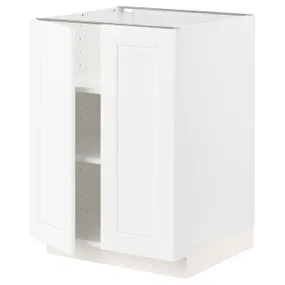 IKEA METOD МЕТОД, напольный шкаф с полками / 2дверцами, белый Энкёпинг / белая имитация дерева, 60x60 см 694.733.70 фото