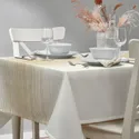 IKEA TAGGSIMPA ТАГГСІМПА, скатертина, білий / бежевий, 145x145 см 805.593.86 фото thumb №2