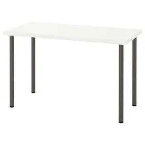 IKEA LAGKAPTEN ЛАГКАПТЕН / ADILS АДІЛС, письмовий стіл, білий/темно-сірий, 120x60 см 194.167.68 фото