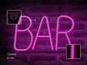 BRW Неоновий настінний світильник Bar LED рожевий 093800 фото thumb №4