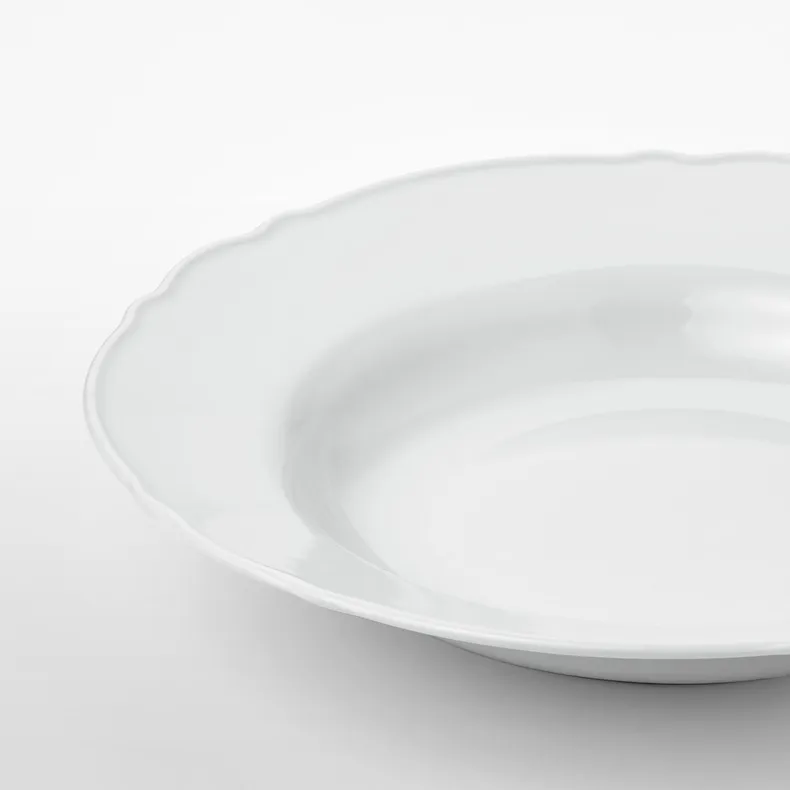 IKEA UPPLAGA УППЛАГА, тарелка глубокая, белый, 26 см 504.247.18 фото №4