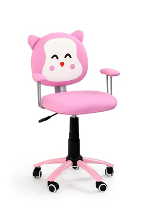 Дитяче крісло обертове HALMAR KITTY рожеве фото