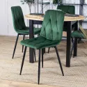 Стілець оксамитовий MEBEL ELITE ROBIN Velvet, Зелений фото thumb №5