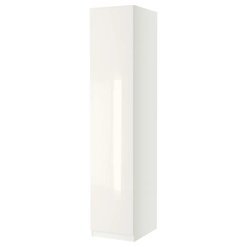 IKEA PAX ПАКС / FARDAL ФАРДАЛЬ, гардероб із 1 дверцятами, білий / глянцевий / білий, 50x60x236 см 799.054.96 фото №2