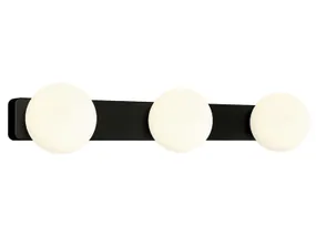BRW Настінний 3-точковий світильник для ванної кімнати Brazos зі сталі чорно-білого кольору 083934 фото