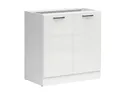 BRW Базовый шкаф для кухни Junona Line 80 см мел-глянец, белый/мелкозернистый белый глянец D2D/80/82_BBL-BI/KRP фото thumb №2