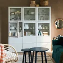 IKEA SINDVIK СІНДВІК, скляні дверцята, білий / прозоре скло, 60x64 см 902.918.58 фото thumb №3