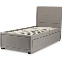 Кровать односпальная бархатная MEBEL ELITE ELIF Velvet, 90x200 см с дополнительным спальным местом, серый фото thumb №7