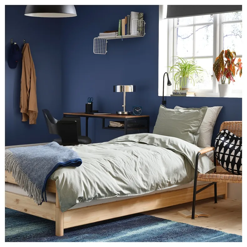 IKEA UTÅKER УТОКЕР, штабельоване ліжко з 2 матрацами, деревина сосни/ваннарейд твердих порід, 80x200 см 894.238.74 фото №8