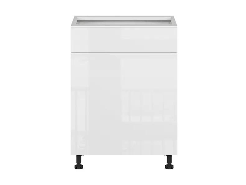 BRW Кухонный цоколь Tapo Specjal 60 см левый с ящиком белый экрю, альпийский белый/экрю белый FK_D1S_60/82_L/SMB-BAL/BIEC фото №1