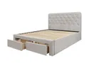 Двуспальная кровать HALMAR MARISOL 160х200 см бежевая фото thumb №1