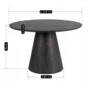 Стол круглый MEBEL ELITE EMILI, 120 см, Черный фото thumb №12