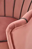Мягкое кресло HALMAR ANGELO розовый/черный фото thumb №4