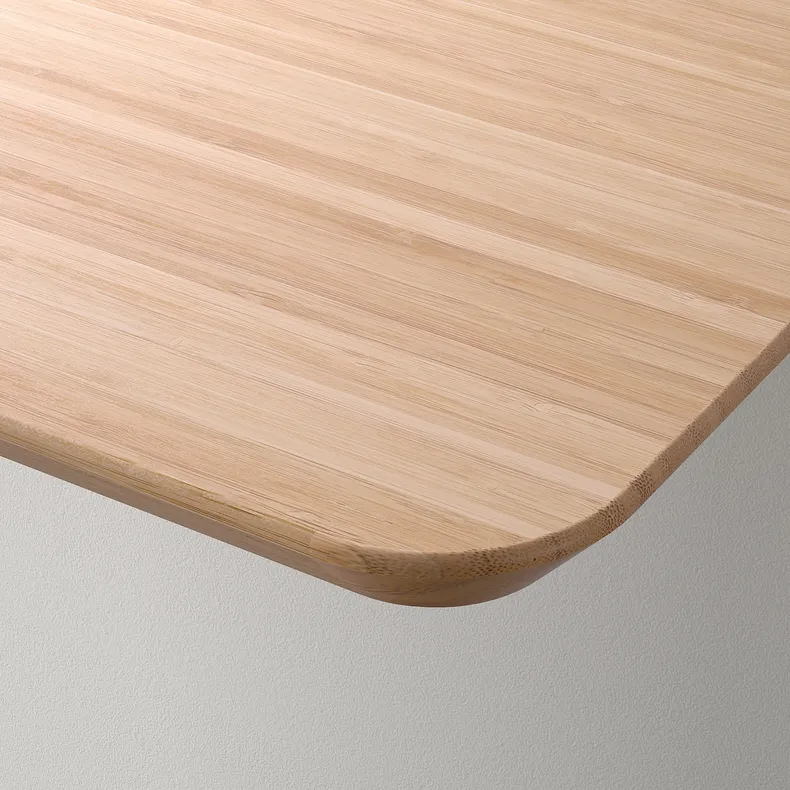 IKEA ANFALLARE АНФАЛЛАРЕ / ADILS АДІЛС, письмовий стіл, бамбук / білий, 140x65 см 094.176.93 фото №2