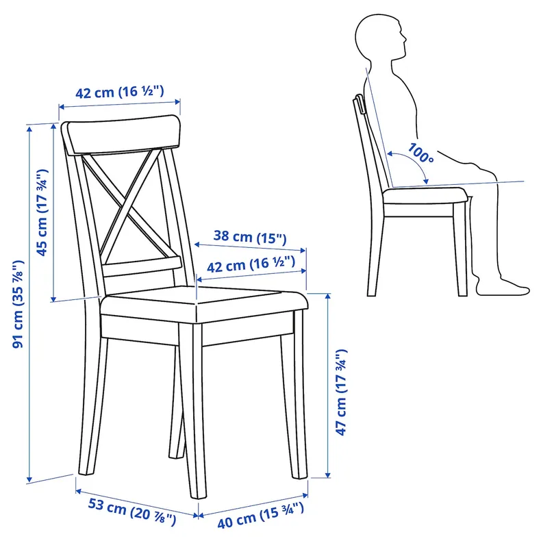 IKEA INGATORP ИНГАТОРП / INGOLF ИНГОЛЬФ, стол и 4 стула, белый / бежевый, 155 / 215 см 193.886.85 фото №7